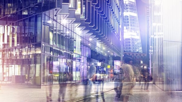 City street at night