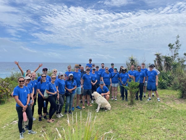 Team photo at an environmental clean up day